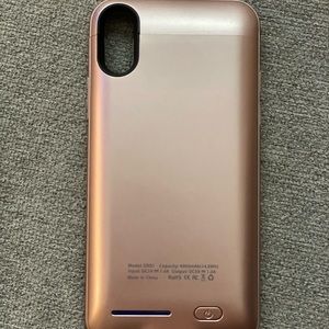 Rose gold battery charging iPhone case
